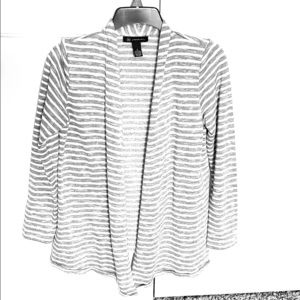 INC striped cardigan